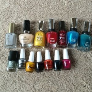 Lot of nail polish. Some from Sephora.