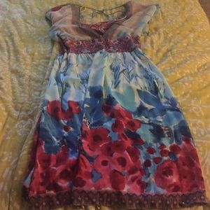 Silk floral dress