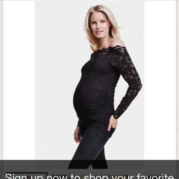 H&M Maternity Lace Top Sz Med NWT