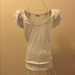 Express Ruffle Sleeved Sweater