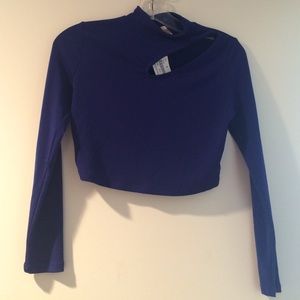 **NWT** royal blue long sleeve crop top SIZE S **NWT** royal blue long sleeve crop top SIZE S