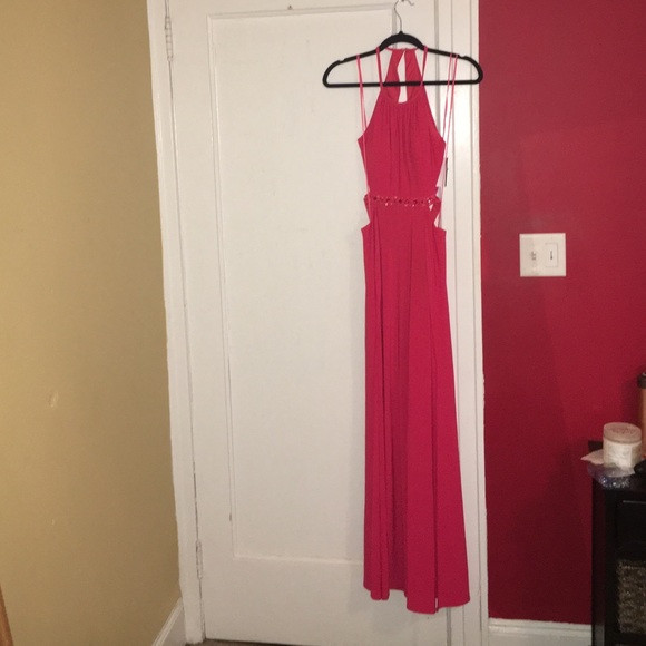 Geranium colored Morgan & Co. Gown size 7/8
