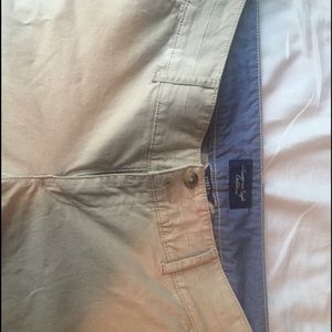 Khaki straight leg pants