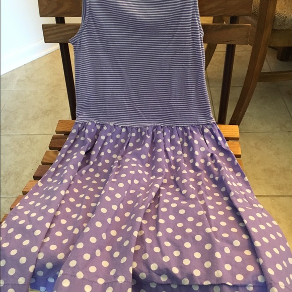 Girls Dress 100%cotton SM stripe & MED polkadot