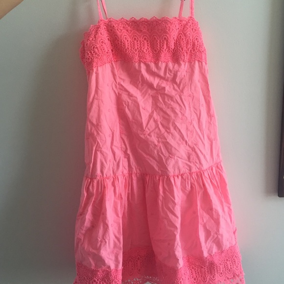 Neon pink dress