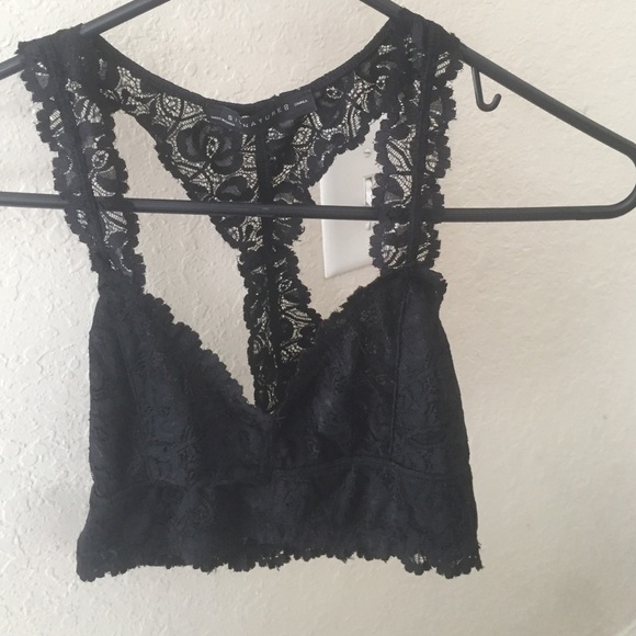 black bralette