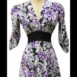 Trashy Diva purple floral Rosalind dress 4 pin up