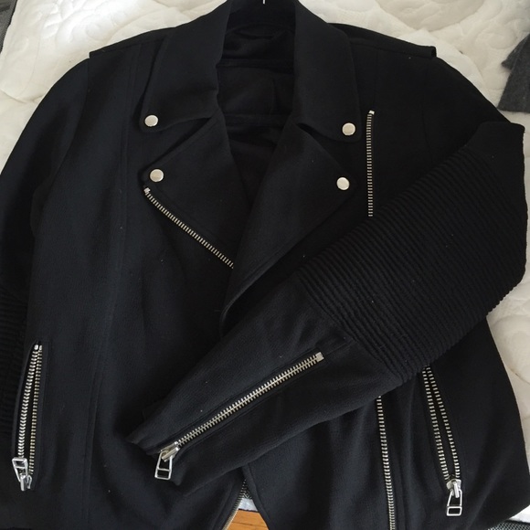 Black Aritzia Moto jacket