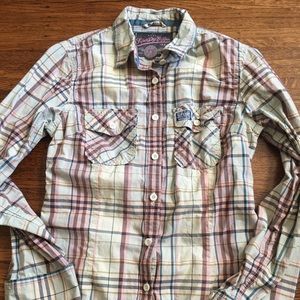 Superdry plaid size Medium