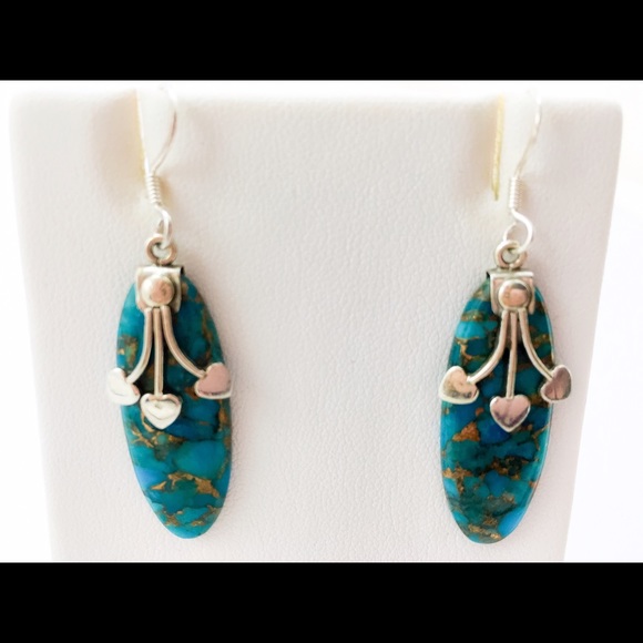 Jewelry - Copper Turquoise Earrings