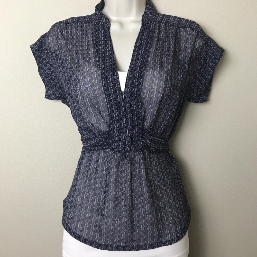 Ella Moss Sheer Wrap Top Xs