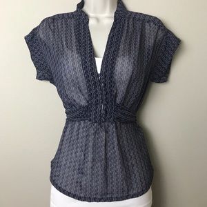 Ella Moss Sheer Wrap Top Xs