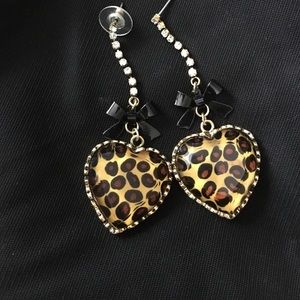 Betsey Johnson Leopard Earrings