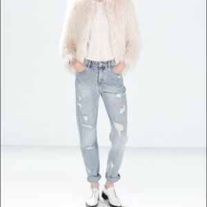 High waisted boyfriend jeans