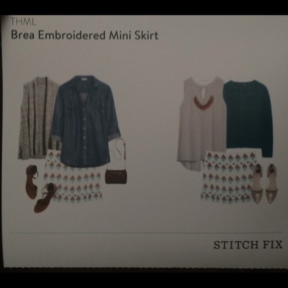 Price ⬇️NWT THML Brea embroidered skirt