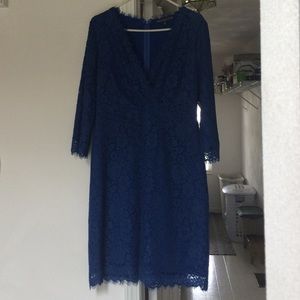 Blue lace dress