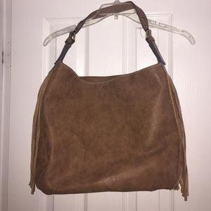 Brown fringe purse
