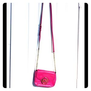 Michael Kors Fulton Luggage Gold Leather