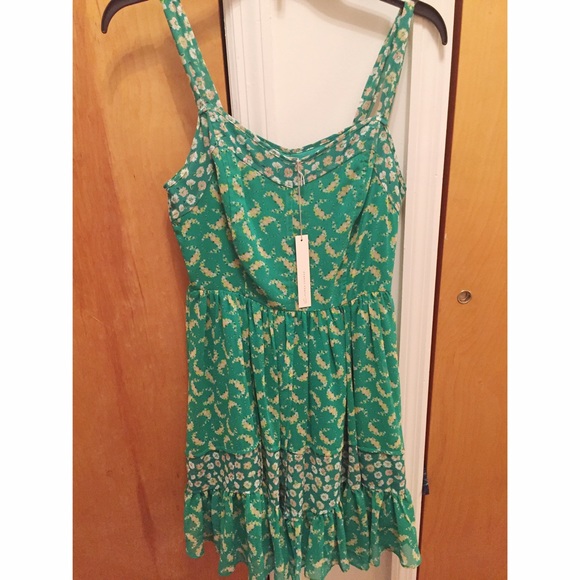 LC Lauren Conrad green floral dress NWT