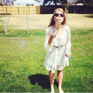 Kimchi Blue white shift dress