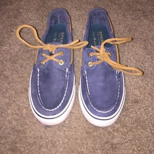 Blue sperry top siders