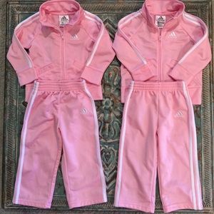 Girl's adidas jacket and pants suit