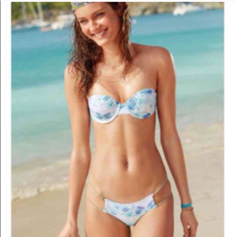 VS 36d bandeau bikini lace up