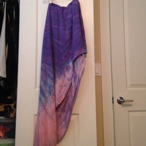 High low tie dye maxi skirt