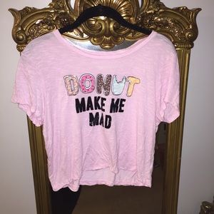 Pink graphic crop top