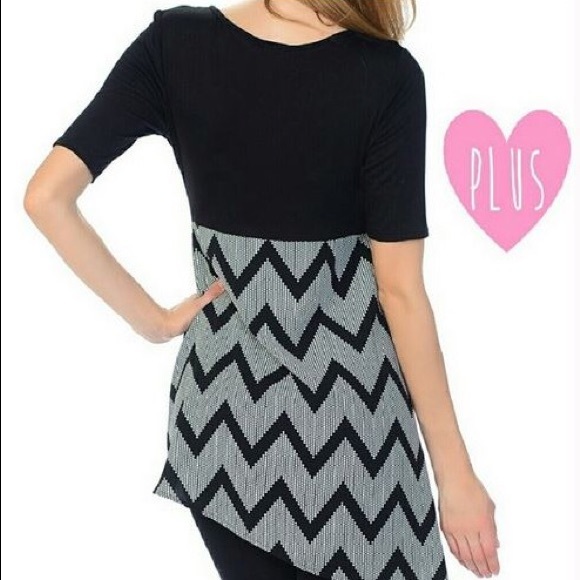 NWT Plus 3x Bellino Asymmetrical Tunic - Picture 2 of 4