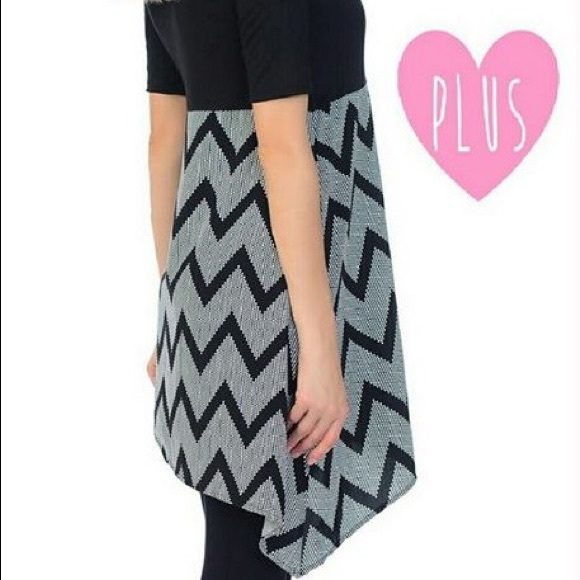 NWT Plus 3x Bellino Asymmetrical Tunic - Picture 3 of 4