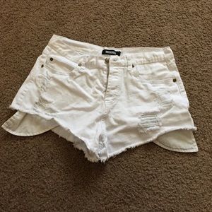 White Highrise shorts
