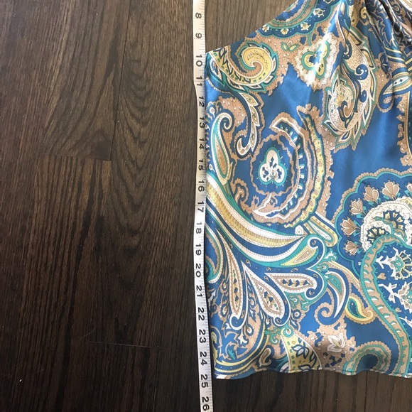 INC Silk Blue Paisley Halter Top - Picture 6 of 6