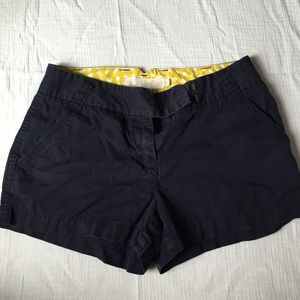 J crew navy blue chino shorts