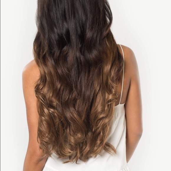Luxy hair extensions ombre chesnut