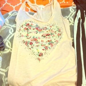 A pink tank top