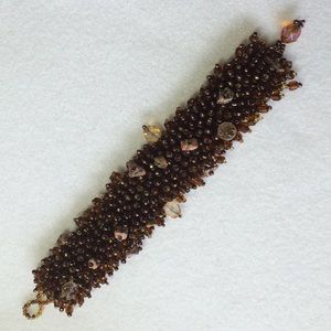 FINAL SALE PRICE Handmade OOAK Stone & Crystal Beaded Bracelet