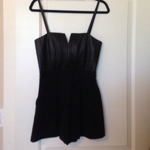 Alice and Olivia leather jumpsuit