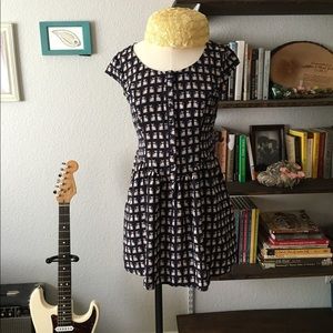 Cat Print Dress