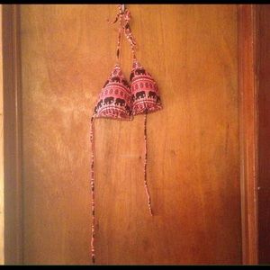 Pink and black elephant bikini top
