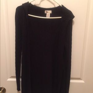 Open cardigan with hoodie. Size medium- Juniors