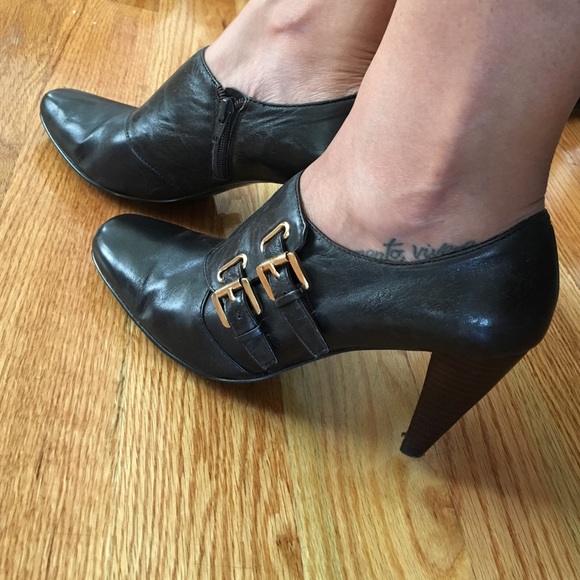 Nine West black brown booties - Picture 1 of 3