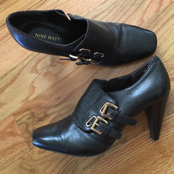 Nine West black brown booties - Picture 3 of 3