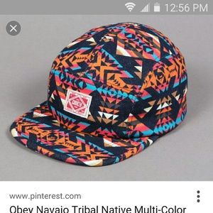 OBEY multicolor Navajo tribal denim hat