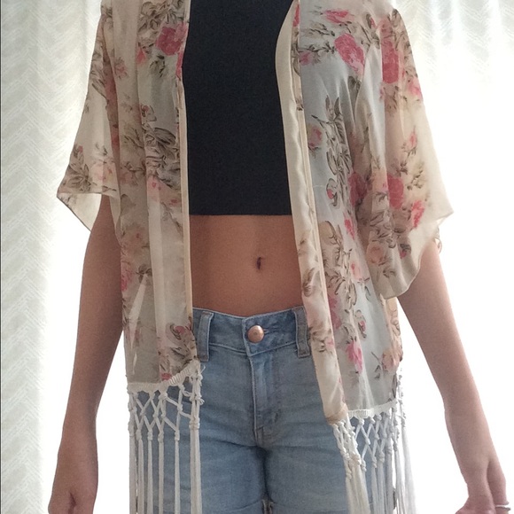 L.A Hearts sheer, floral kimono