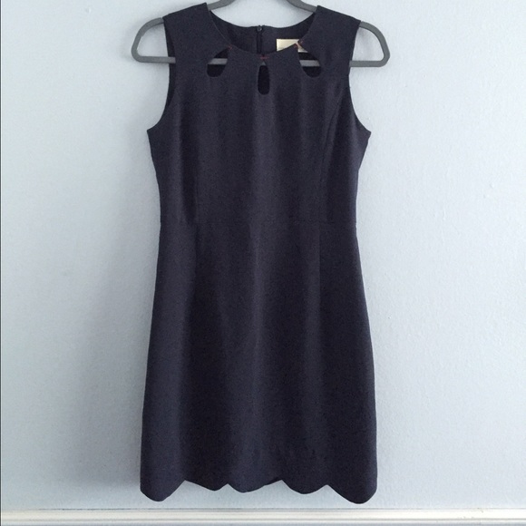 Navy Scalloped Dress Size 6