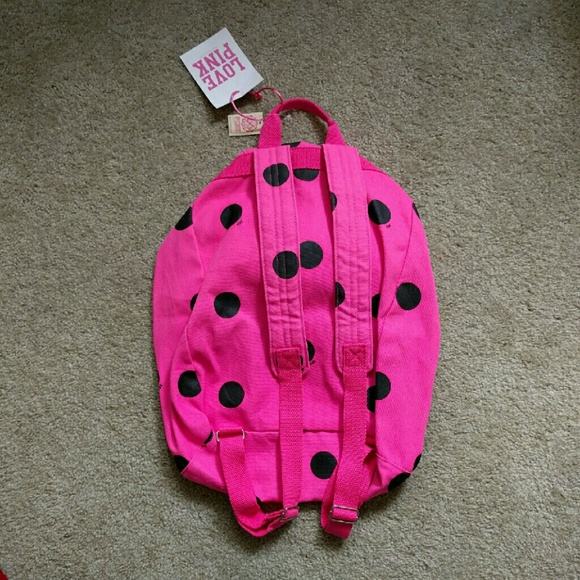 Nwt VS Pink Retro polka dot backpack - Picture 2 of 2