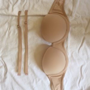 VS PINK STRAPLESS BRA WITH CONVIRTABLE STRAPS