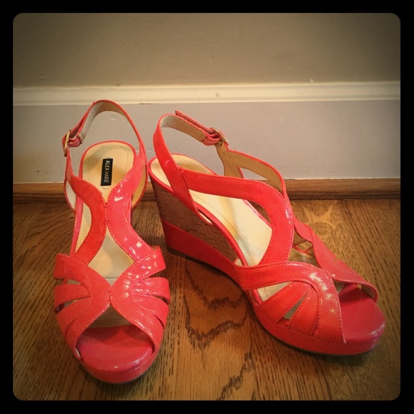 Salmon colored heels