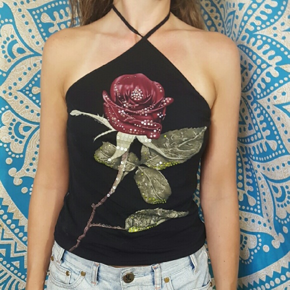 Rose Halter Top